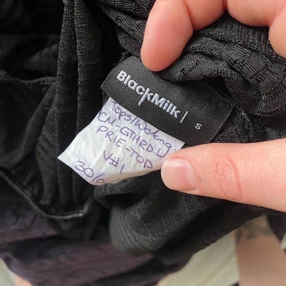 BlackMilk SAMPLE Keep in Check Top Black Plaid - Picture 6 of 7